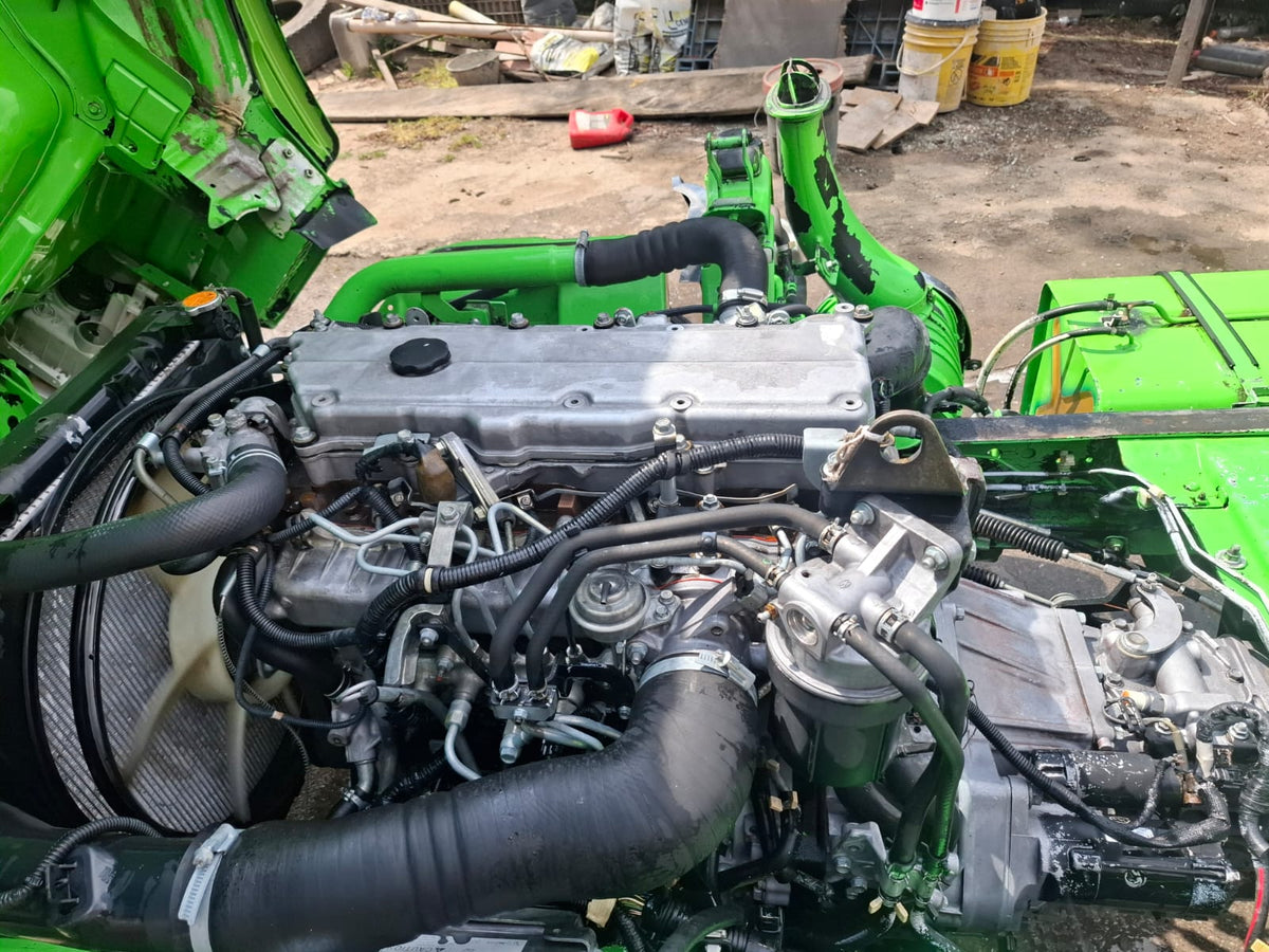 Motor de vehículo limpio tras lavarlo con desengrasante Monotruck